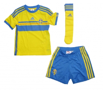 Schweden Minikit Trikot Set Kindergröße 2013/14 Home Adidas