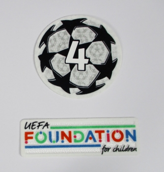 UEFA Champions League Logo Flock Foundation Badge of Honour 4 Set 2021-23 4