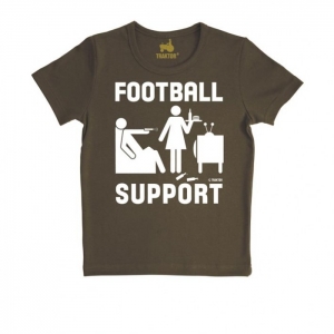 Football Support T-Shirt Brown