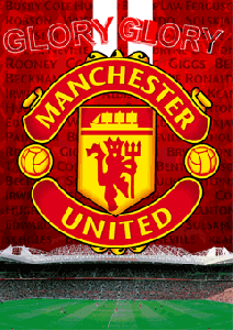 Manchester United 3D Lenticular Poster Glory Glory 47 x 67cm